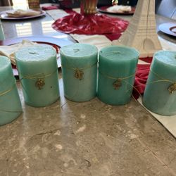 Turquoise Small Candles (5)  