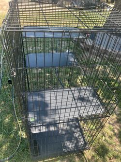 3 plates cat play cage