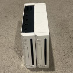 2x Nintendo Wii Console Only (White) RVL-001 For Parts Repair Can't Read Discs