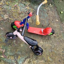 SCOTER AND BIKE WOLKER  FOR  BABY  KIDS VERY GOOD CONDITION 