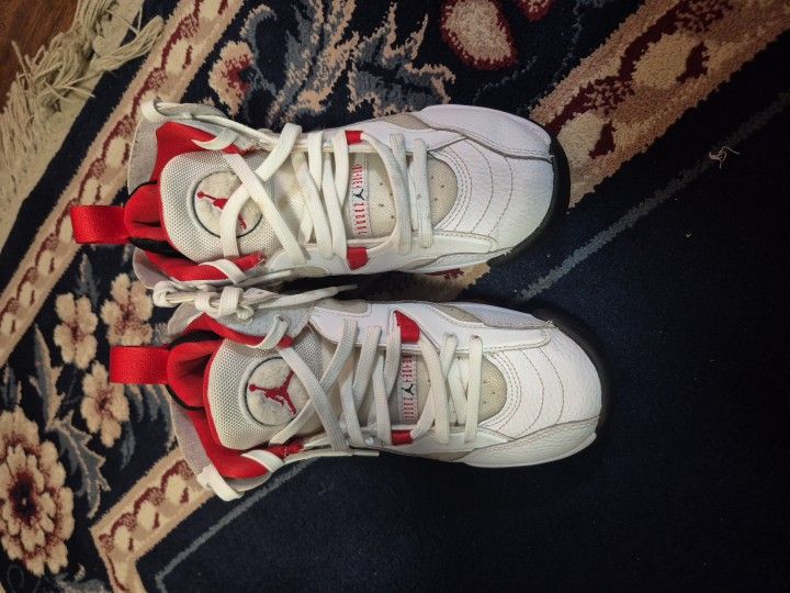 Nike Kids Air Jordan Jumpman Two Trey Size 5 White Red Black |DQ8431-160|