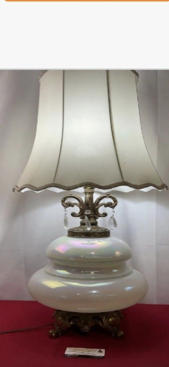 Beautiful Vintage Old Pearlescent Lamp