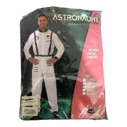 Astronaunt Adult Halloween Costume. Size Medium (New) *Jumpsuit Straps Set.