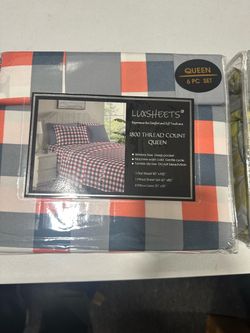 LuxSheets 1800 Thread Count Queen Sheet Set