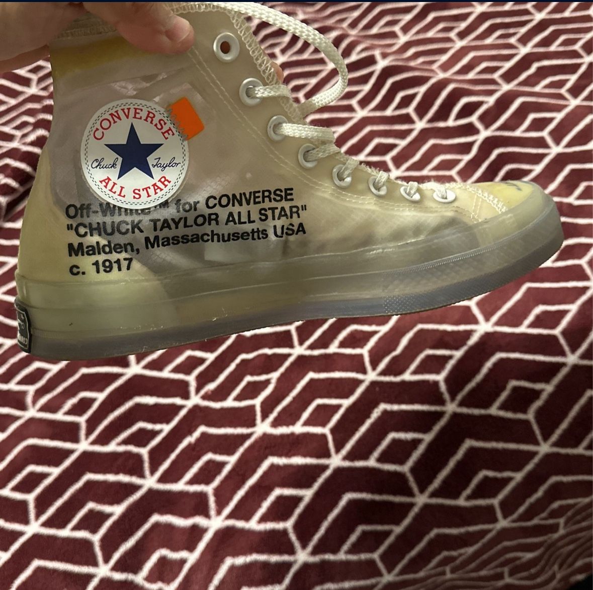 Off White Vulcanized Converse