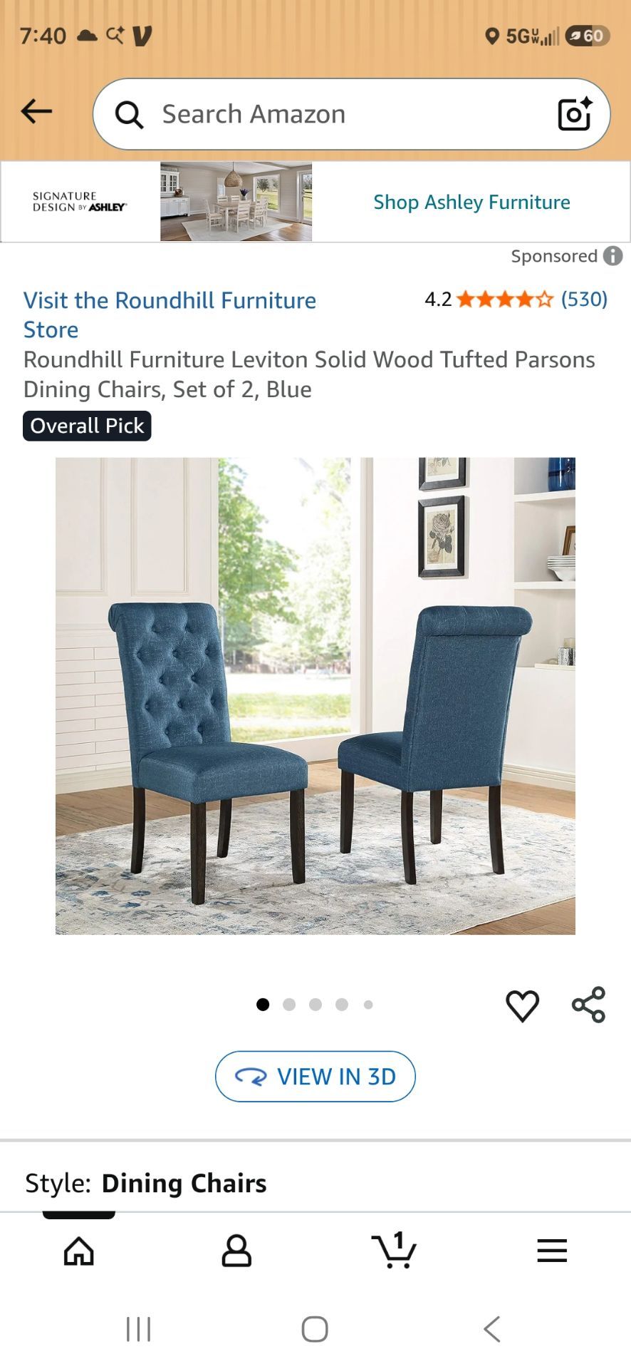 Dining chairs 3.5 form price of 2