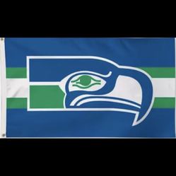 Seattle Seahawks Retro 3x5 Ft Flag Banner