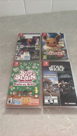 Nintendo Switch 1 games and game cases.