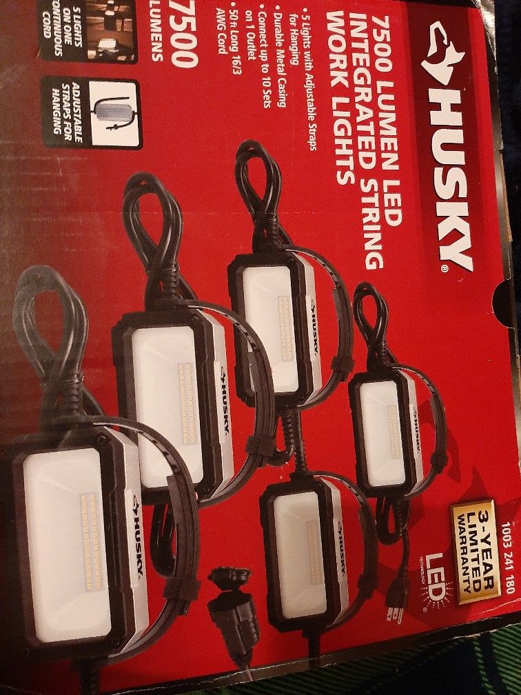 HEAVY-DUTY 7500 LUMEN INTERGRATED STRING WORK LIGHTS 