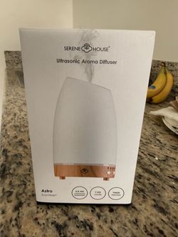 Serene House Astro Ultrasonic Essential Oil Diffuser White Frost Glass 90ml