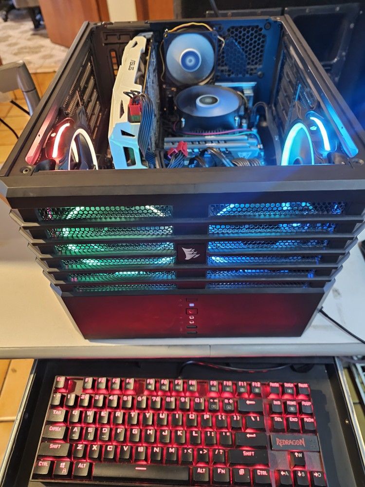 Corsair Gaming PC. i7-3.0GHz CPU 9TH-Gen 16GB Ram 512GB SSD+1TB HDD GPU: GTX 8GB.