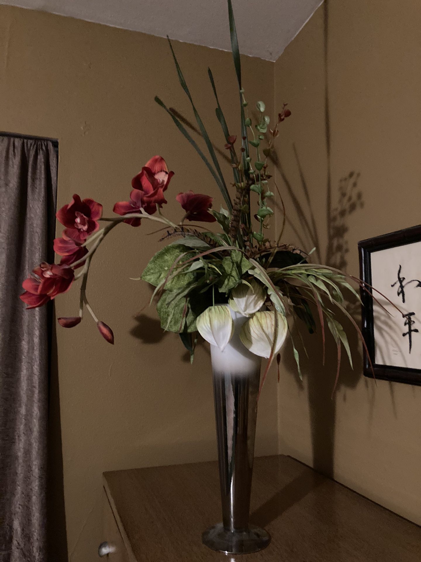 Elegant Silk Flower Arrangement 36” Tall