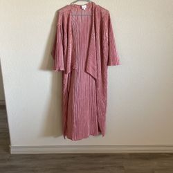 Lularoe Cardigan Rose Pink Size Large 