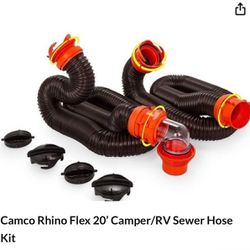 Camco Rhino Flex 20’ Camper/RV Sewer Hose Kit 