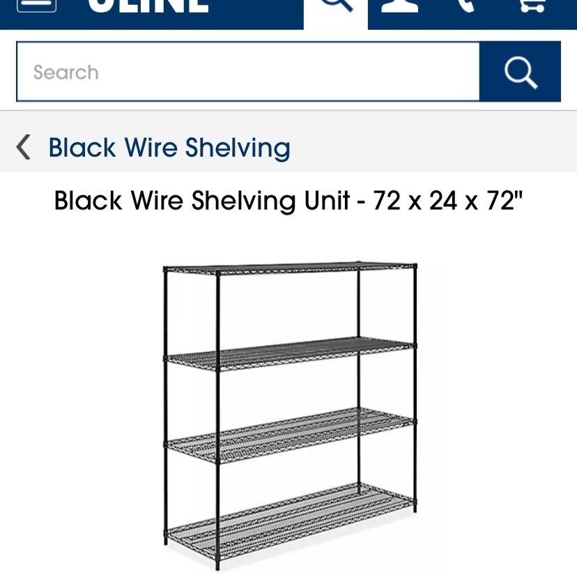 U-line Metal wire shelves