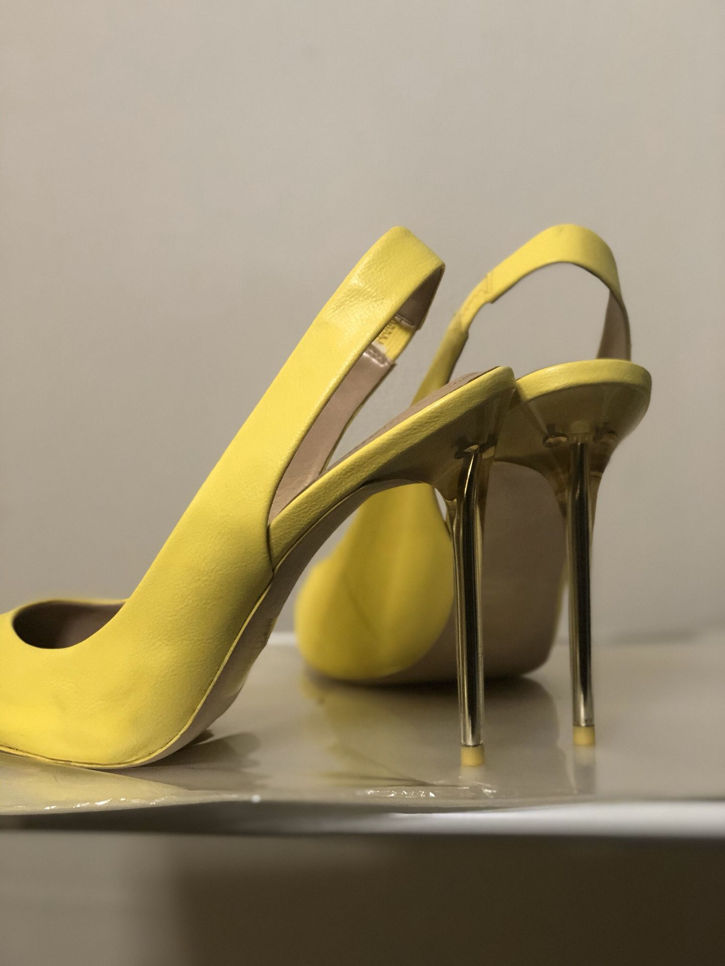 Aldo Neon Yellow Heels