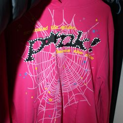 Spider Worldwide Men’s Pink Hoodie