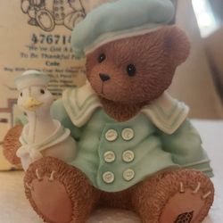 Cherished Teddies Cole " We've Got a Lot To Be Thankful For" Figurine Enesco 1998 