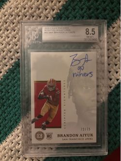 2020 Panini Encased Brandon Aiyuk RC Auto /75 BGS 8.5