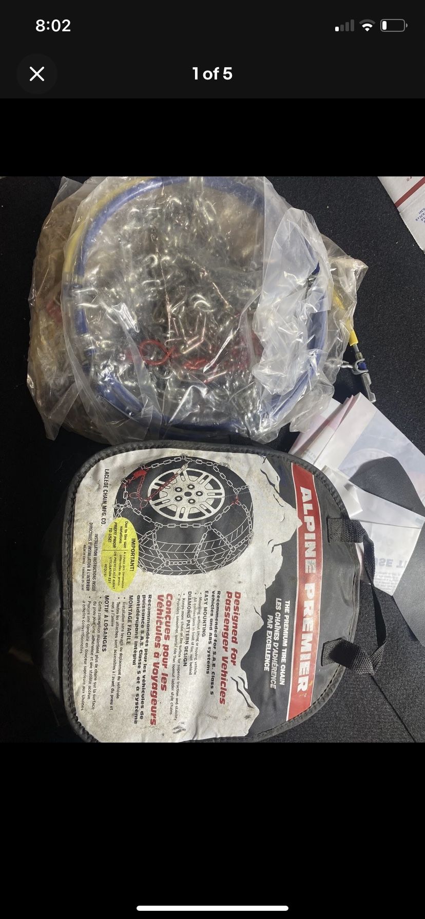 Alpine Premier Diamond Pattern Tire Snow Chains, Stock # 1550