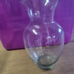 Giant clear glass vase