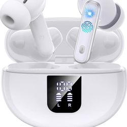 Brandnew Wireless Earbuds Bluetooth 5.4 Earphones in Ear with Dual Noise Cancelling Mic, Transparency Mode Ear Buds Deep Bass Stereo Sound, 36H Playti