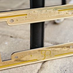 Walt Disney World 50th Anniversary License Plate Frame – Gold Edition