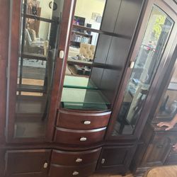 Ashley Furniture Cherry China Armoire (MUST GO NOW!!!) 