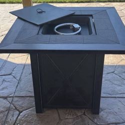 New ASSEMBLED 30" Propane Fire Table / Camping Table - Includes Weather Cover, Lid and Lava Rocks