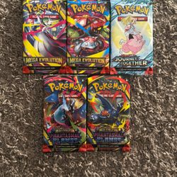 Pokémon Cards (5) Single Pks 