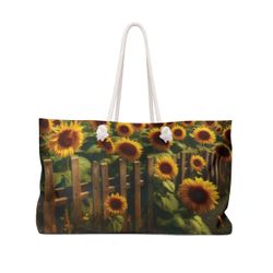 Sunflower Weekender Bag 24"x13"