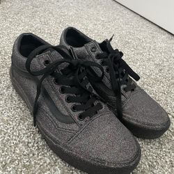 Vans black glitter sneakers women’s 8.5 men’s 7