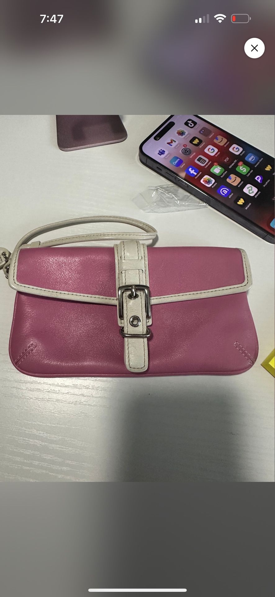 Pink Coach Wristlet