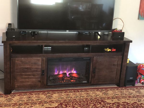 TV stand with Fireplace 74 inches for Sale in Tampa, FL OfferUp