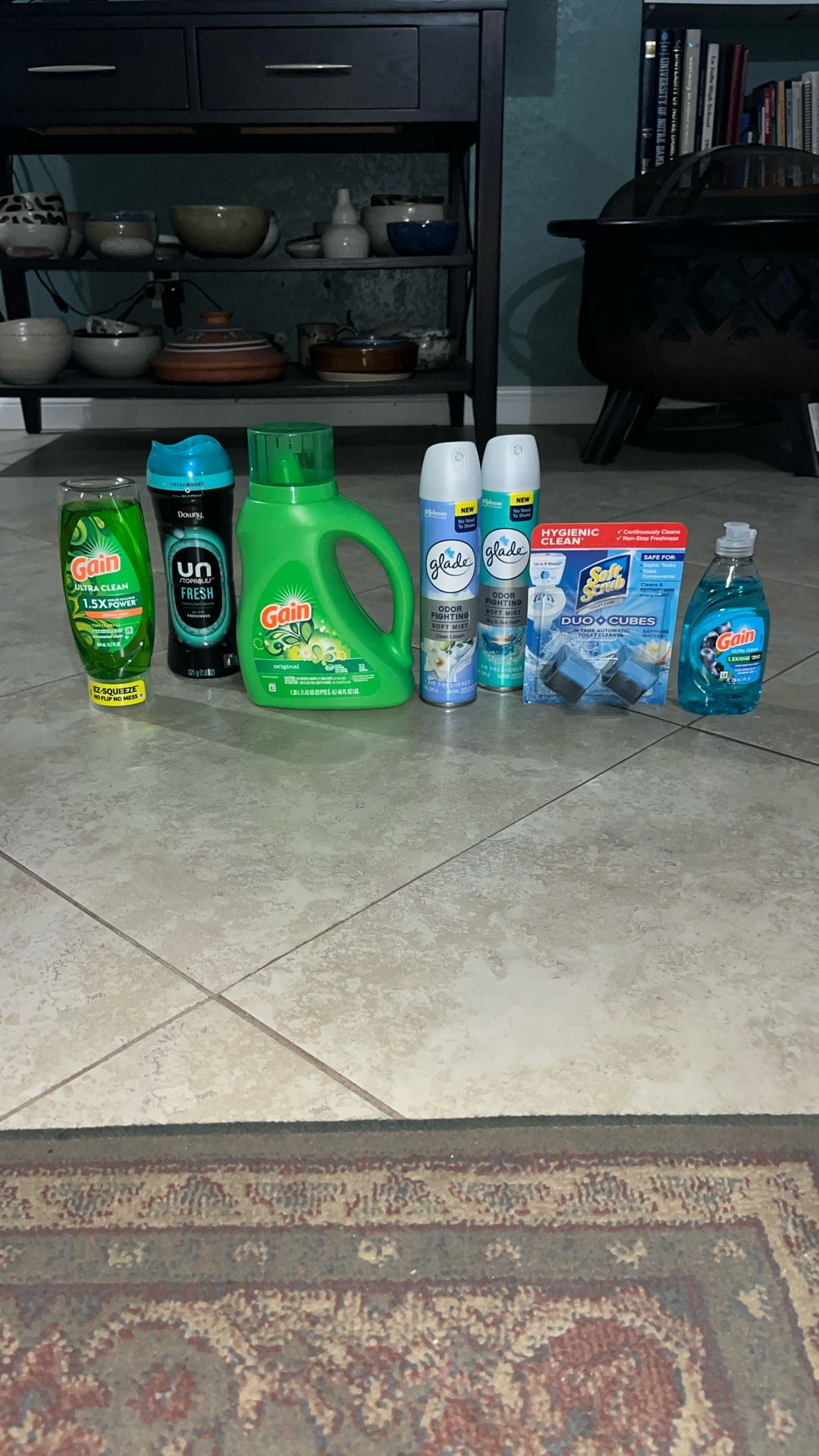 Gain, Downy Unstopables, Glade, Soft Scrub