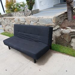 FREE DARK BROWN FUTON LEFT ON THE SIDEWALK JUST NOW!