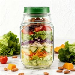 Gaulofo Salad Container With Side Opening, Leak-Resistant Design With Dressing Cup & Lid, Dishwasher & Freezer Safe For Office, Travel & Outdoors (Gre