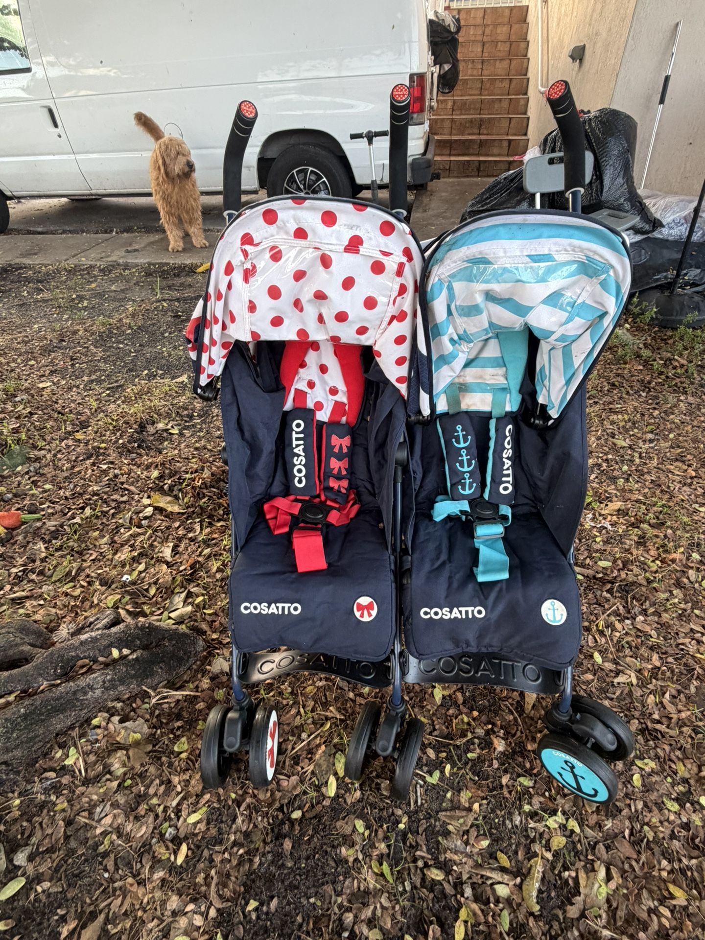 Doble Stroller Boy And Girl