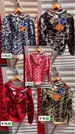 BAPE Shark Full-Zip Camo Hoodie (ALL SIZES)