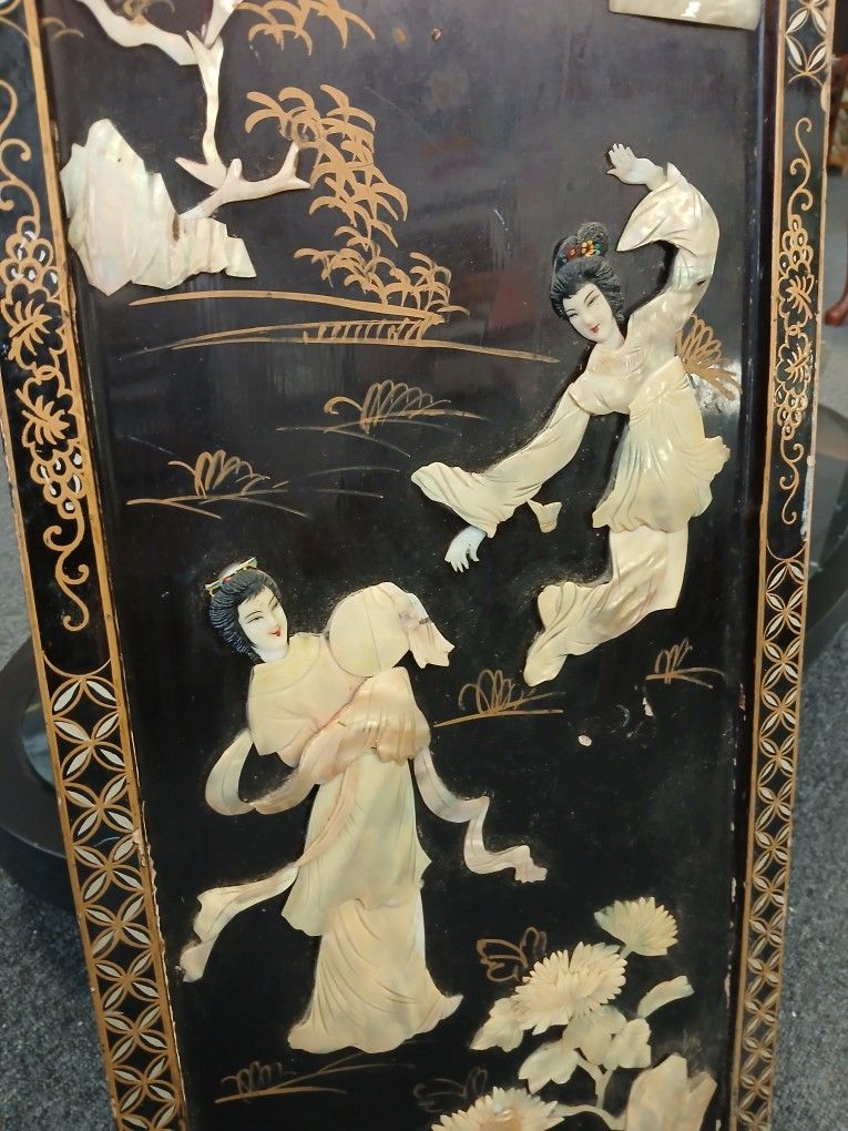 Vintage Hand Crafted Geishas Wall Art