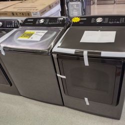 SAMSUNG ELECTRIC SET BLACK STAINLESS BIG CAPACITY OPEN BOX ITEMS 2R