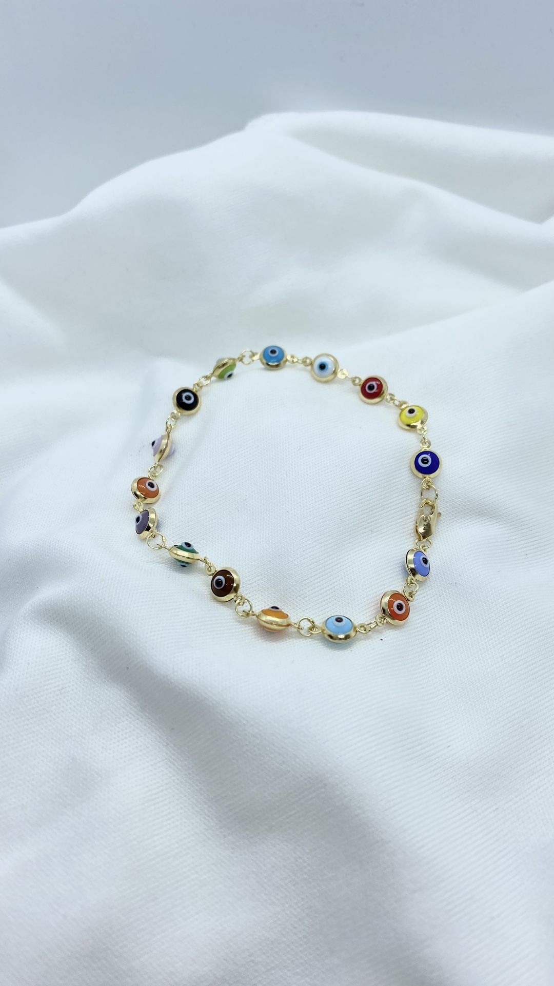 14k Gold Color Evil Eye Bracelet