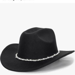 Rhinestone Black Cowgirl Hat