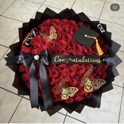Ramo De Rosas Bouquet For Graduation Graduación Ramos