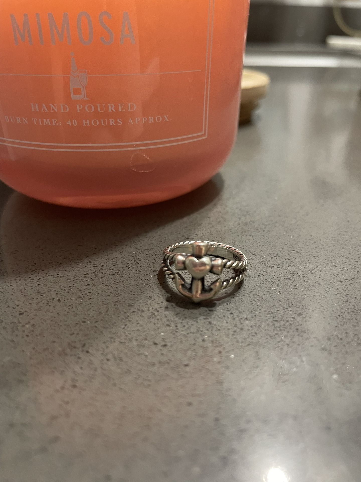 Retired James Avery Heart Anchor Ring