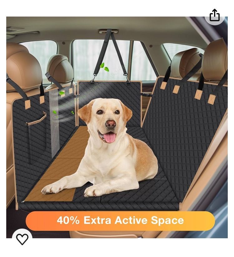 *NEW* *NEW* Lekespring Dog Car Seat Cover with Hard Bottom, Car Back Seat Extender