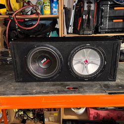 Dual 12” Subwoofer Box – Kicker + Pyle