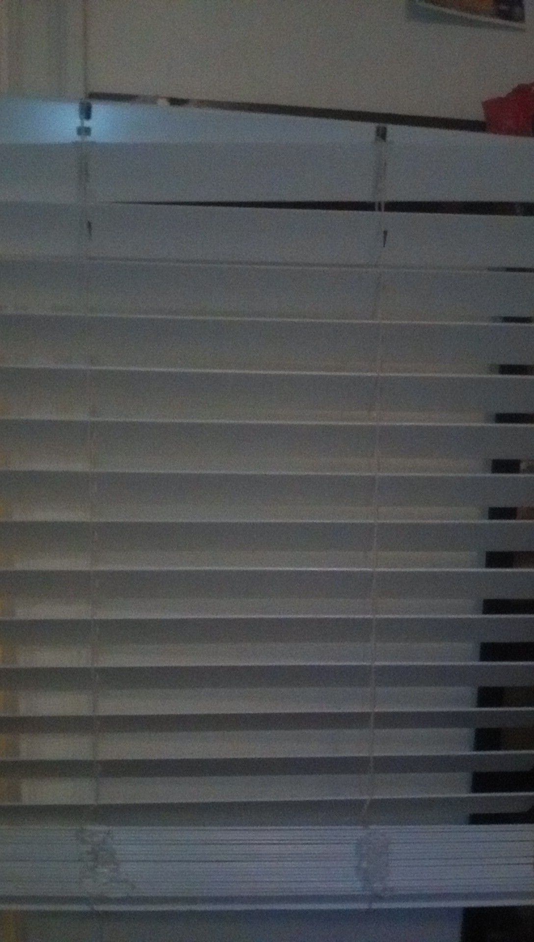 Thick blinds off white 22 -and a half of wide and 58 long