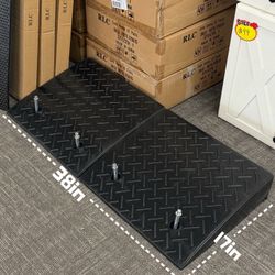 Set of 2, Kerb Ramps, Kerb Ramp, Driveway Ramp, Threshold Ramp, Rubber Ramp, Damping Ramp, Driveway Aid for Car, Vehicle.  ✅Dimensions：17”D
