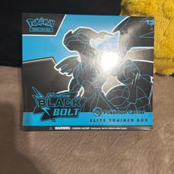 Black Bolt Pokemon Center Etb 